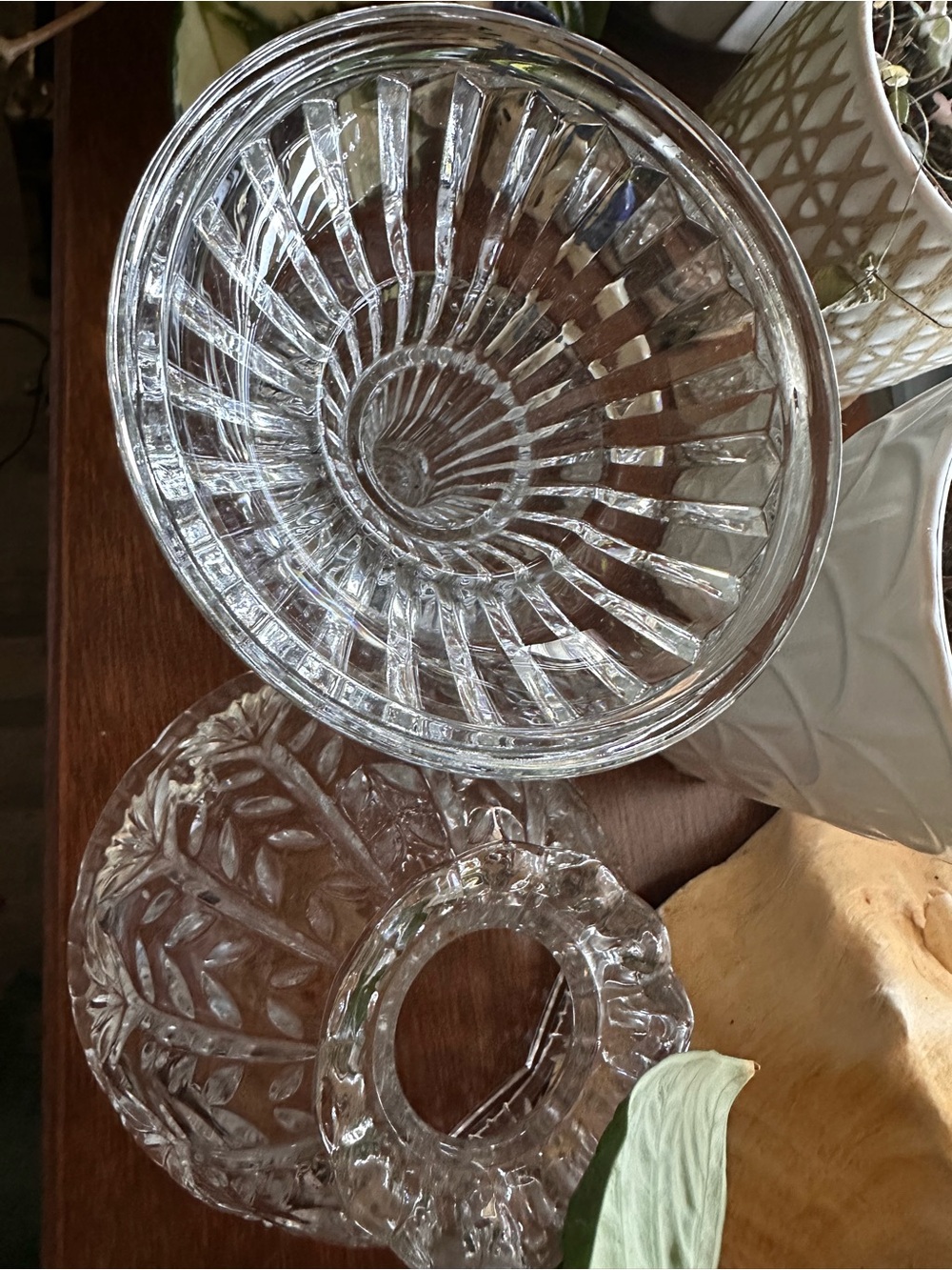 Pressed Glass Table Lamp Shade & Base - Clear - Picture 3 of 3